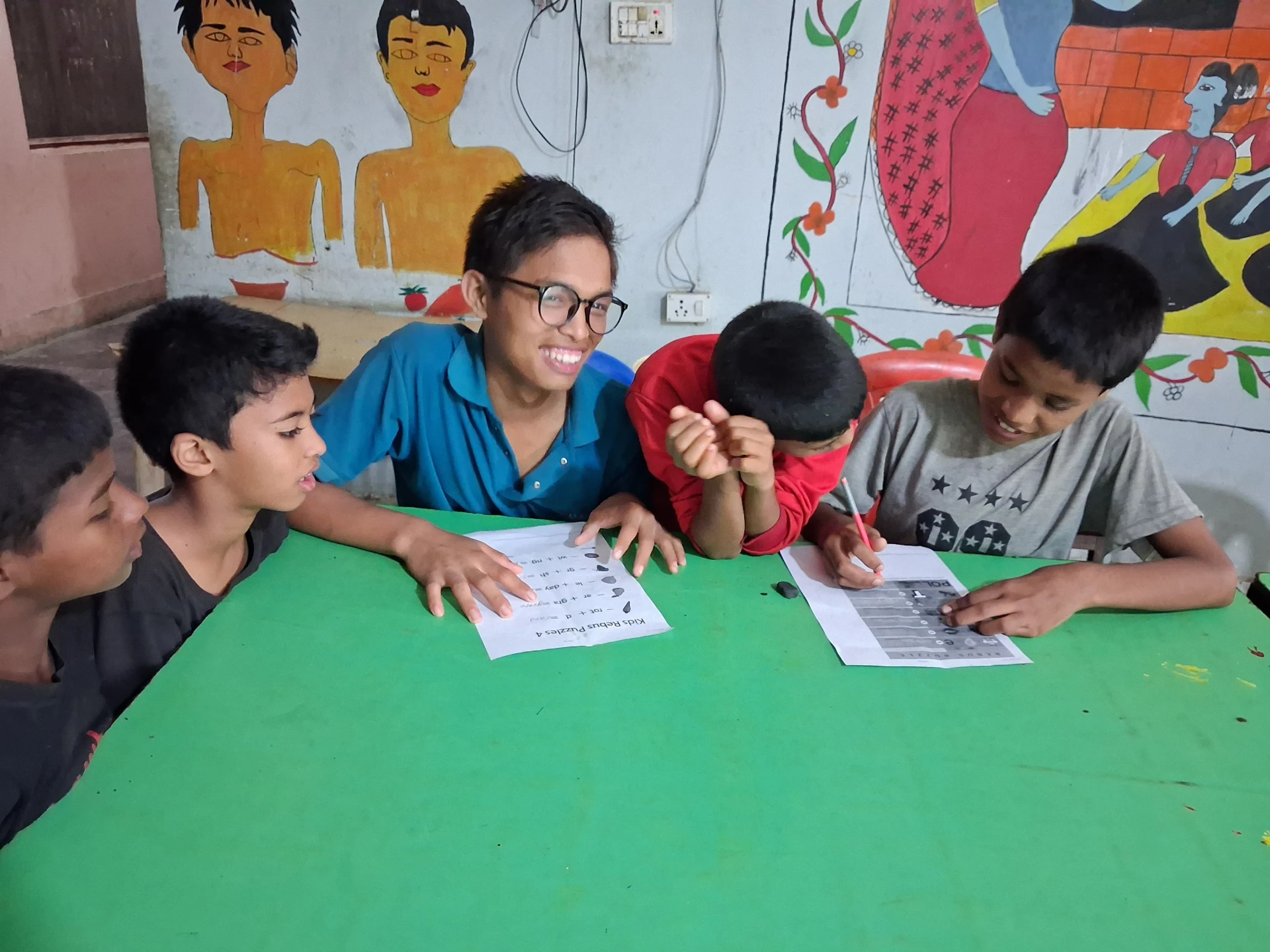 Children at table